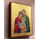 Писаная греческая икона Святое Семейство 15×19 см - изображение 2
