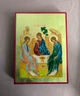 Писаная греческая икона Святой Троицы 18,5×25 см - изображение 3