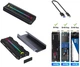 Зовнішня кишеня Dynamode для M.2 SSD NVMe (PCIe)/M.2 SSD SATA combo - USB3.2 GEN2 Type-C, RGB-підсвітка, металевий корпус (DM-CAD-SSD16) - зображення 6