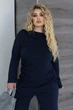 Женский базовый костюм с широкими штанами "Profit", темно-синий 54-56 - изображение 5