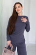 Женский базовый костюм с широкими штанами "Profit", графитовый 42-44 - изображение 7