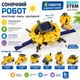 STEM-конструктор «Солнечный робот» для детей 8–12 лет, 120 деталей, космический робот на солнечной энергии, научный набор для экспериментов и сборки, подарок для мальчиков и девочек, жёлтый - изображение 1