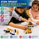 STEM-конструктор «Солнечный робот» для детей 8–12 лет, 120 деталей, космический робот на солнечной энергии, научный набор для экспериментов и сборки, подарок для мальчиков и девочек, жёлтый - изображение 5