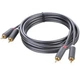 Кабель UGREEN AV104 2 RCA Male to 2 RCA Male Audio Cable 1.5m Black (10517) - изображение 2