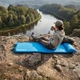 Килимок самонадувний Outtec Pillow 186 x 53 x 2,5 см з подушкою Блакитний (5907766662839) - зображення 12