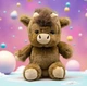 Мягкая плюшевая игрушка бегущее телятко бычок 55 см с подвижными лапками коровка мягкая для объятий теленок бегает имитация бега подарок для детей коричневый - изображение 2