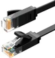 Патч-корд Ugreen NW102 Cat 6 U/UTP Lan Flat Cable 15m (Black) (UGR-50180) - зображення 1