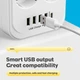 Мережевий фільтр подовжувач, розгалужувач розеток з USB і Type-C, на 6 розеток, зарядна станція з PD, переноска D6 3 м - зображення 9