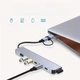 Универсальный USB Type-C хаб 7в1 адаптер разветвитель портов для ноутбука ПК мультипортовый серый - изображение 5