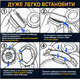 Комплект для наушников JBL Tune 700BT, 710BT, 720BT, 750BTNC, Tune 760NC, Tune 770NC: амбушюры и накладка на оголовье blue синий - изображение 4