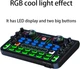 Профессиональный аудио микшер и звуковая карта Fockety Professional Audio Mixer с Bluetooth и звуковыми эффектами, интеллектуальное шумоподавление, разноцветная подсветка, беспроводной микшер - изображение 4