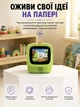 Минипринтер мгновенной печати детский портативный AI Mini Printer для детей беспроводной WiFi Bluetooth для печати фото заметок стикеров наклеек раскрасок этикеток с цветным экраном 2.4 дюйма без чернил аккумуляторный USB Type-C Android iOS - изображение 2