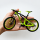Коллекционная мини-модель велосипеда металлический Фингербайк MTB игрушечный велосипед 1:8 Размер 18 см Green - изображение 2
