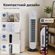 Компактный вентилятор напольного башенного типа с таймером и функцией вращения с 3 режимами обдува для охлаждения дома офиса и квартиры 500Вт бытовой портативный тихий 78,5х22 см Белый с Черным - изображение 3