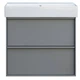 Тумба з раковиною Devit Quadra 083060G, 60 см, сіра матова - изображение 2