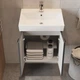 Тумба Devit Flow 484050A 50 см з умивальником та ручками, антрацит матовий - изображение 10
