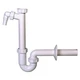 Сифон для раковини Styron STY-638-32-2 без зливного клапана, з підключенням до посудомийної машини, вихід d32 мм - зображення 1