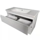 Тумба Devit Frame 753100W 100 см з раковиною та сифоном, біла глянцева - изображение 4
