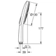 Ручний душ Grohe Rainshower SmartActive 26574DC0 3 режими струменю, суперсталь - изображение 4