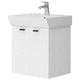 Тумба Devit Flow 484050W 50 см з умивальником та ручками, білий матовий - зображення 2