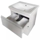 Тумба Devit Frame 753055W 55 см з раковиною та сифоном, біла глянцева - изображение 4