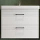 Тумба Devit Urbanis 454080W 80 см з раковиною та чорними ручками, біла - изображение 9