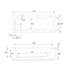 Ванна акрилова Radaway MIA Eco WA1-55-180x075, 180x75 + ніжки, білий глянець - изображение 3