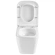 Унітаз підвісний Devit Flow square DFL0520111W безобідковий з кришкою soft-close та Vortex Flush, білий глянець - зображення 4