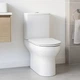 Унітаз-компакт Devit Life5810020 із кришкою soft-close безобідковий, білий - зображення 4