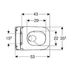 Унітаз підвісний Geberit Smyle Square 503.171.00.1 TurboFlush, із сидінням Softсlose, QuickRelease (Sandwich) - зображення 3