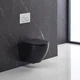 Унітаз підвісний Devit Flow DFL0460111MB 490х365х370mm з кришкою soft-close, матовий чорний - изображение 1