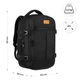 Plecak kabinowy kompresyjny Outtec 26 l Easy travel + pompka Czarny (5905884427675) - obraz 10