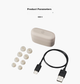 Наушники Audio-Technica ATH-CKS30TW+ TWS ANC Beige - изображение 5
