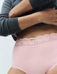 Набор кружевных трусиков Marks&Spencer миди High rise shorts 18(46) 5 шт pink mix lace 0245 - изображение 4