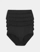 Набор трусиков из микрофибры Marks&Spencer миди High rise shorts 12(40) 5 шт black 0243 - изображение 1