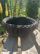 Кашпо плошка для квітів зі штучного ротанга 12.5л. Кошик із ротанга. Кашпо для хризантем і тюльпанів. Венге - зображення 2