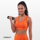 Гантель EasyFit 0.5 кг 1 шт с виниловым покрытием черная цельная литая неразборная для фитнеса (EF-0005BK) - изображение 5