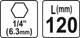 Магнитный держатель насадок YATO HEX 1/4", L=120 мм - изображение 3