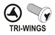 Набор отвёрточных насадок YATO, TRI-WING, 2 шт., 100 мм, #1–#3, 1/4" - изображение 2