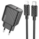 Мережевий зарядний пристрій HOCO CS22A Value single port charger Lightning cable 30W Black - зображення 1