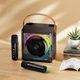 Портативна колонка система караоке Bluetooth BOROFONE DR23 Deep RGB з 2-ма мікрофонами 15W Black - изображение 7