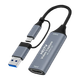 Карта Відеозахоплення RMC Внешняя HDMI 1.4 - USB3.0 + USB Type-C Grey 0.25m - изображение 1