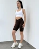 Спортивные женские велосипедки с V-образным поясом и Push-Up эффектом для фитнеса повседневной носки Шоколад M (VVP5M) - изображение 1