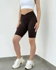 Спортивные женские велосипедки с V-образным поясом и Push-Up эффектом для фитнеса повседневной носки Шоколад M (VVP5M) - изображение 3