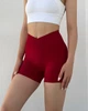 Спортивные женские шорты с V-образным поясом и эффектом Push-Up для бега велосипедистов зала Красный S (SHV6S) - изображение 1
