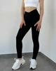 Женские спортивные легинсы лосины с эффектом Push-Up и V-образным поясом для фитнеса повседневной носки пуш-ап Чёрный M (LV1M) - изображение 1