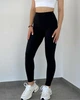 Женские спортивные укороченные легинсы лосины с утяжкой без эффекта Push-Up для фитнеса йоги повседневной носки Чёрный XL (LBPK1XL) - изображение 1