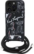 Etui na smartfon Karl Lagerfeld Crossbody Grained Pattern & Logo do Apple iPhone 16 Pro Max Black (KLHCP16XPGGRMPCK) - obraz 1