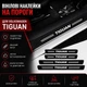 Захисна плівка накладки на пороги Tiguan Volkswagen фольцваген чорний карбон наклейки світловідбивні тигуан - зображення 3