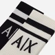 Набор мужских носков c широкой резинкой высоких хлопковых Armani Exchange 943012245 L/XL 2 шт Черный/Белый (1160806414) - изображение 5